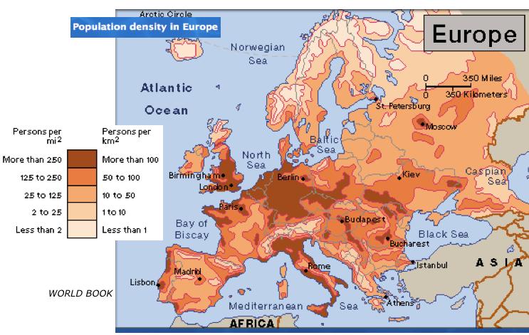 2. Explain why a physical feature would make travel and transportation from Italy to Germany