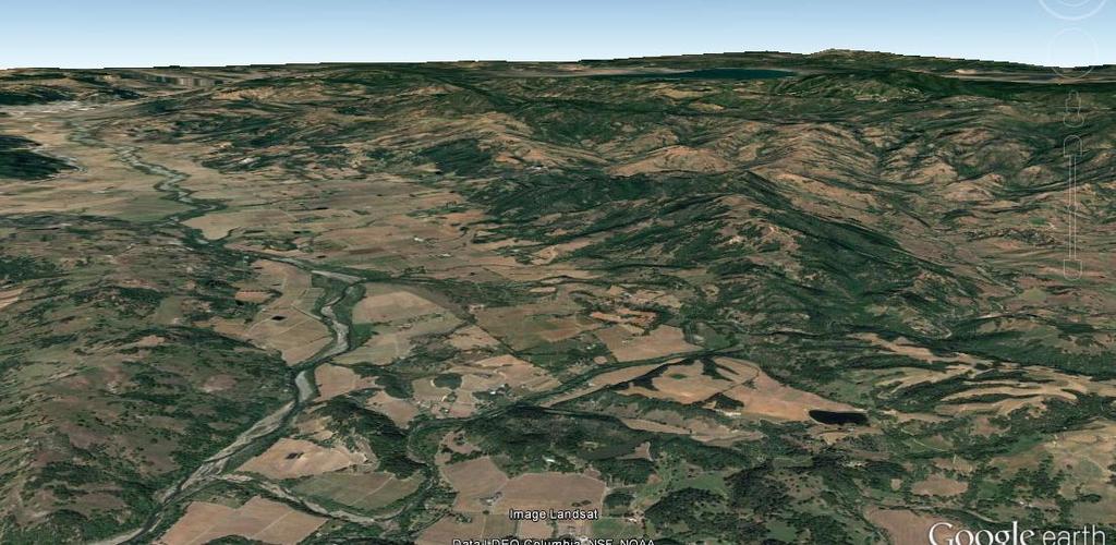 Regulated River Russian River Maacama Creek Main stem river is an unconfined alluvial channel of <1% slope in valleys with bedrock channel between valleys Flow is regulated by Coyote Dam to have