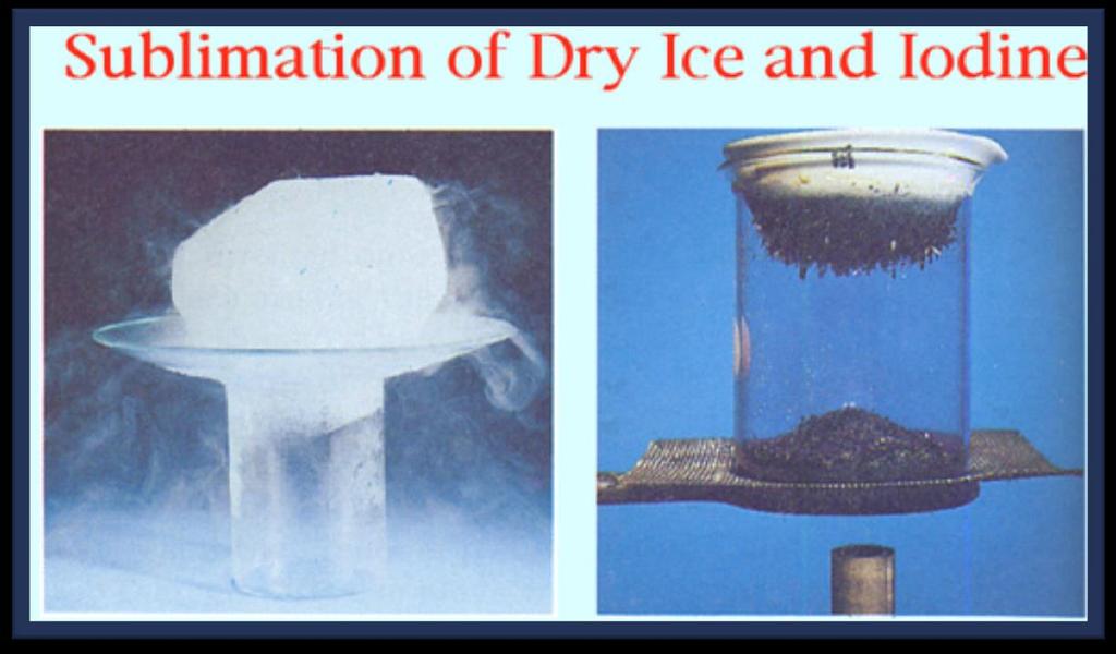 EX: dry ice,
