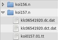 2. Directory Structure For each KOI system there is a single directory as shown in Figure 2. The directory has the naming convention: koixxxx.n where XXXX is the integer KOI number starting with 1.