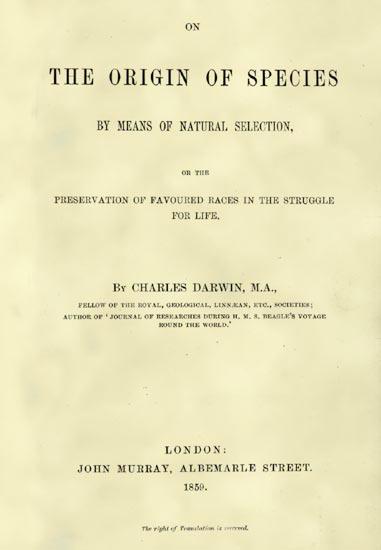 Darwin The Origin of Species Published in 1859 1809 1882 Presented two main points Wrote On the origin of species by means of natural selection, or the preservation