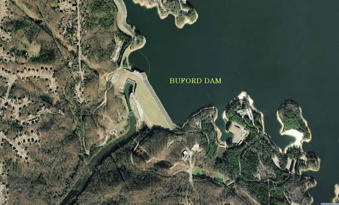 1.2.2 Reservoirs Selected for Yield The only federal projects with significant storage are Buford Dam (Lake Lanier), West Point Dam, and Walter F. George Lock and Dam (Lake Eufaula).