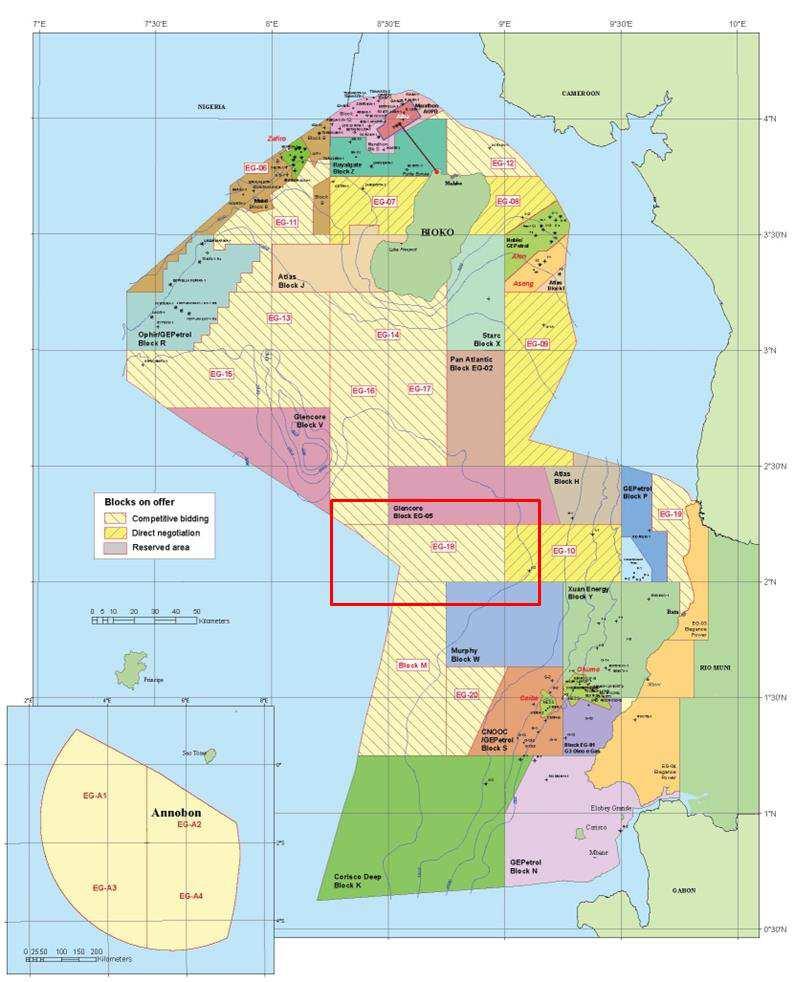 Equatorial Guinea hydrocarbon licence areas Source: MMIE Major similarities with Liberia ShoreCan s interest in EG is driven by the presence of major geological similarities with COPL s interest in