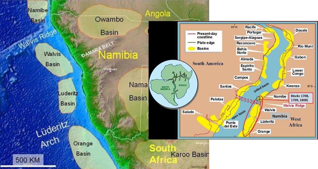 Namibian exploration activity The Kudu gas field with estimated reserves of 1.