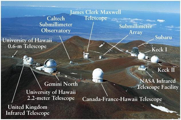 The Observatory on Mauna Kea Mauna Kea s Keck I Telescope Mauna Kea s Gemini North scope Multiple Mirror Telescope Makeover