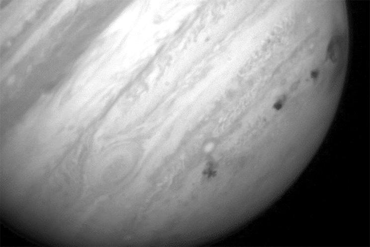 11. The image shows the planet Jupiter following impacts of fragments of Comet Shoemaker- Levy in 1994.