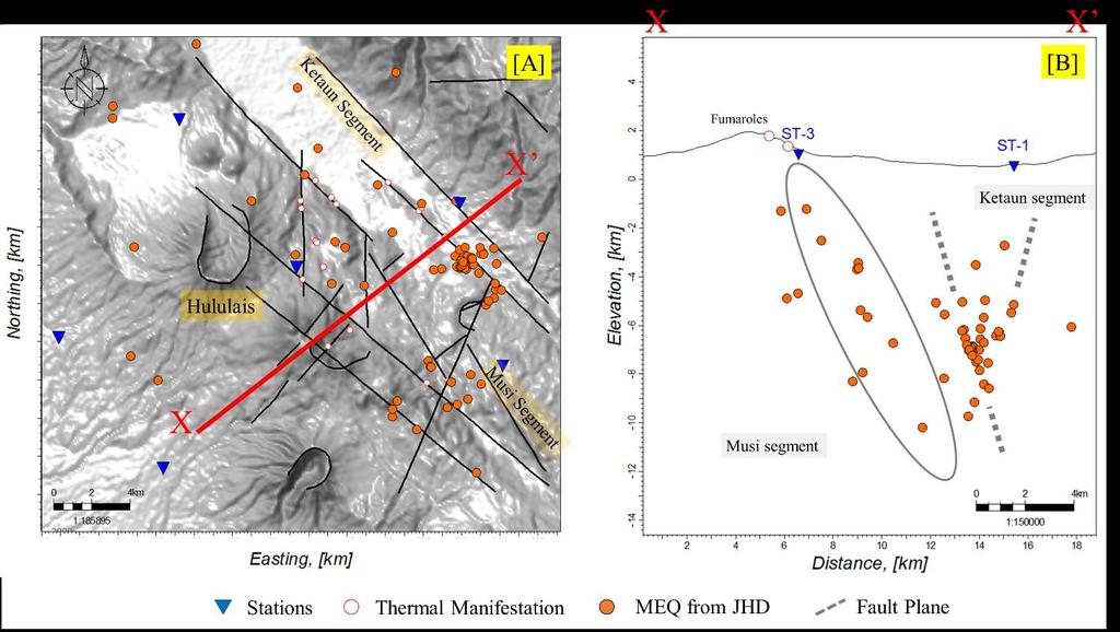 7.2 Structural Geology Identification Based on MEQ Results Based on regional geology study, Hululais field is situated within Musi and Ketaun segments of the Sumatran fault system (Sieh K.