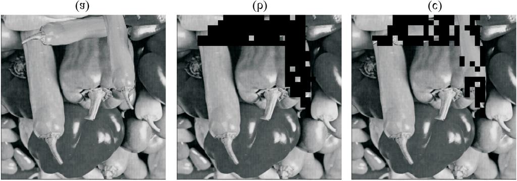 218 Ching-Tang Hsieh et al. cious tampering detection, and a lower bit error rate. Table 7. PSNR value of watermarked image PSNR Lenna Baboon Peppers Proposed method Lin [3] method 39.42 40.55 40.