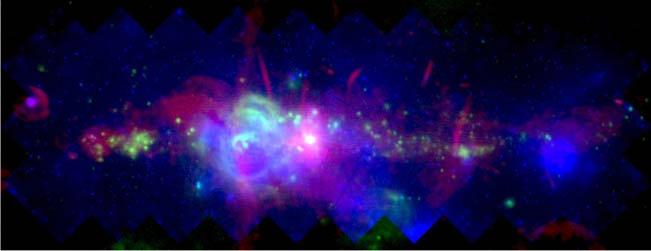 Radio/Mid-Infared/X-ray View of the Galactic Center 2 x 0.