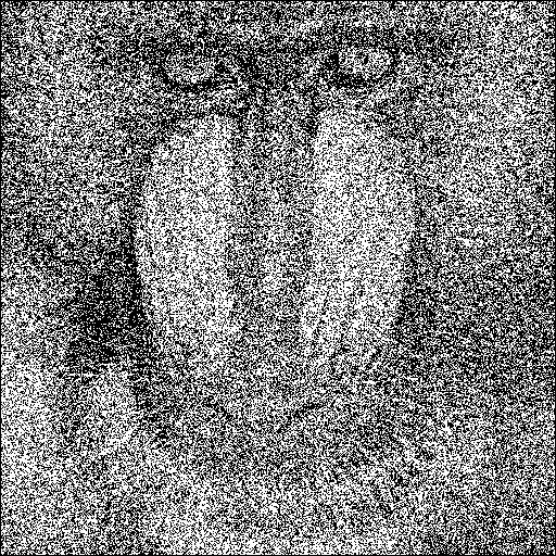 Solid lines are intervals from the statistics of the baboon image with uniform noise.