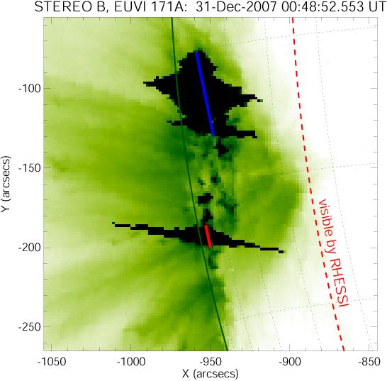 RHESSI imaging: HXR peak STEREO B during HXR peak flare