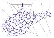 Classes of Spatial Data (Cressie) Point Patterns points on a map Geostatistical Data points as sample locations Lattice/Regional Data polygons or points (centroids) Lattice or Regional Data Spatial