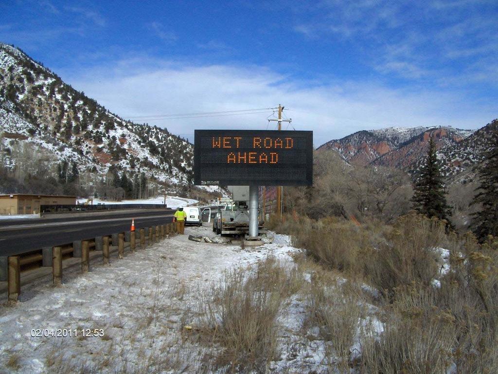 Variable Message Sign at East Entrance to Snowmass