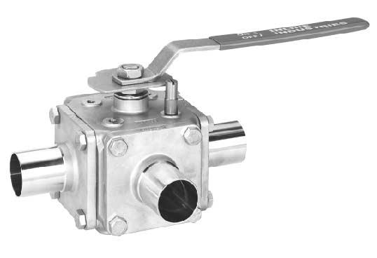 The 507F Series //5-Way Sanitary Ball Valve The 507F is a true multi-way ball valve with balanced four-seat construction which can reduce the number of process valves required in a piping system.