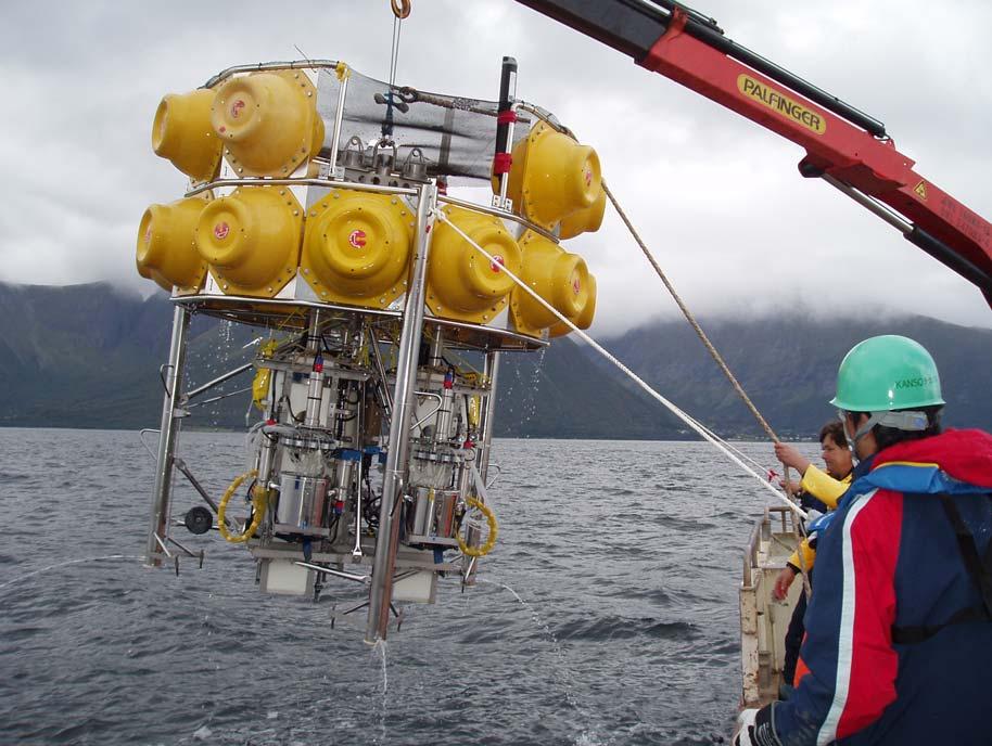 Benthic lander used by RITE/NIVA in a Norwegian fjord in order to study