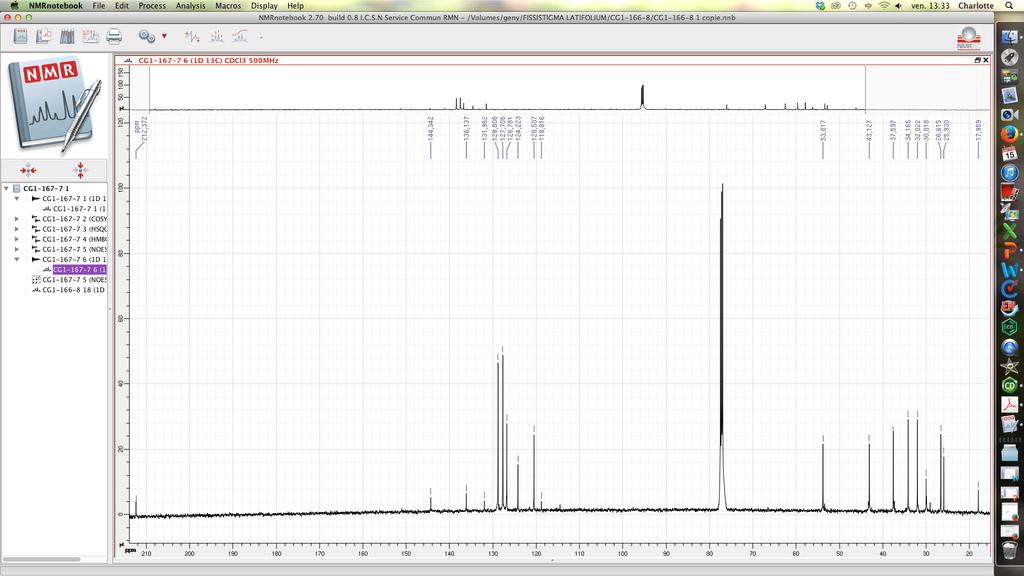 S1. 1 C NMR (1 MHz, CDCl ) spectrum of the new