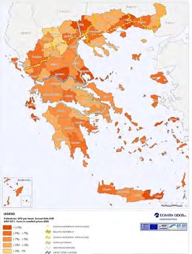 egnatia odos observatory 9 Map of annual rate shift.