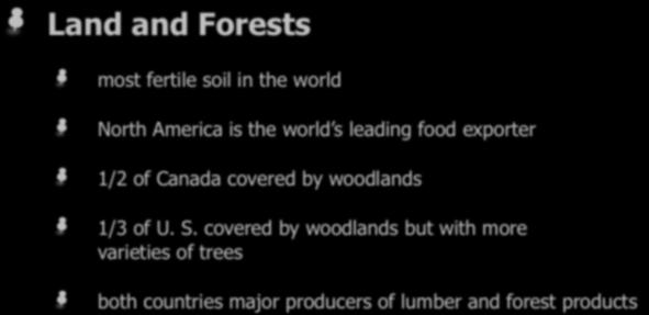 NATURAL RESOURCES Land and