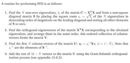 Singular Value Decomposition Decompose observation X=AZ into.