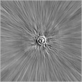 3 pc) using a Lyot coronagraph with 5 λ/d mask radius at λ = 600 nm,