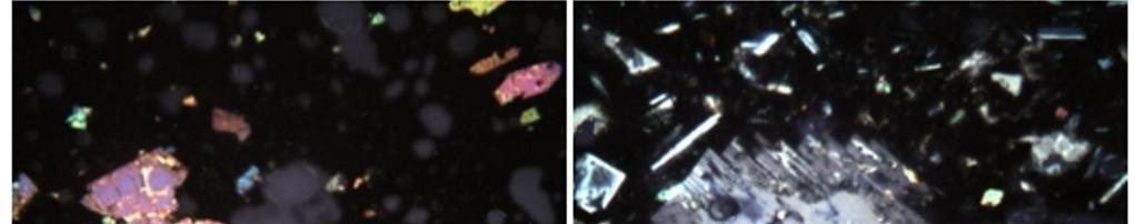 A single sample from Umm al Amad area (Ua 8) shows traces of chalcocite that may represent an alteration of primary chalcopyrite by oxidation.