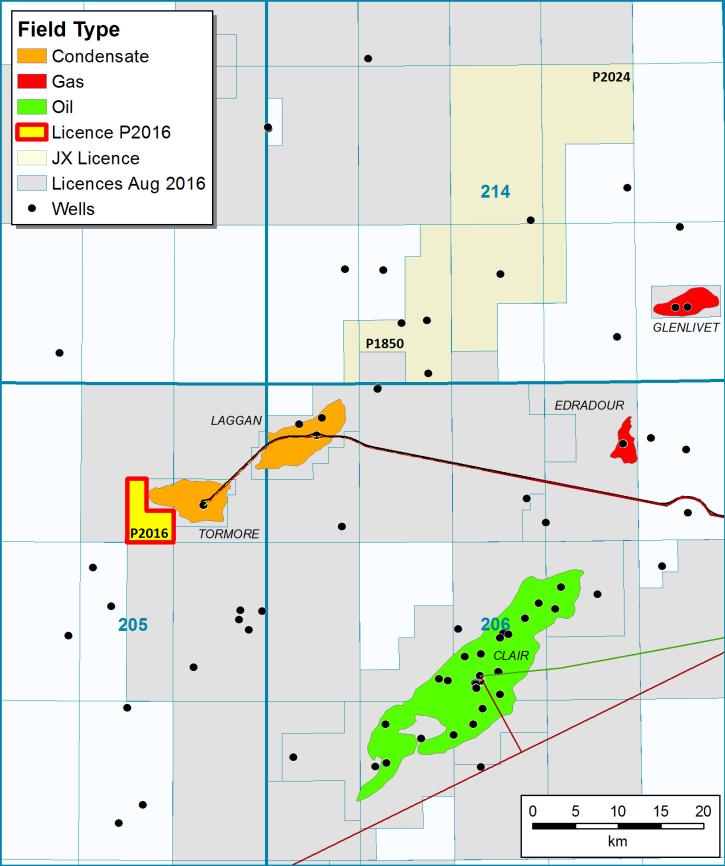 Figure 1 P2016 (Block 205/4c) license location map 2. Licence Synopsis Licence P2016 is located 90 km northwest of the Shetland Islands in water depths of c.a. 675m.