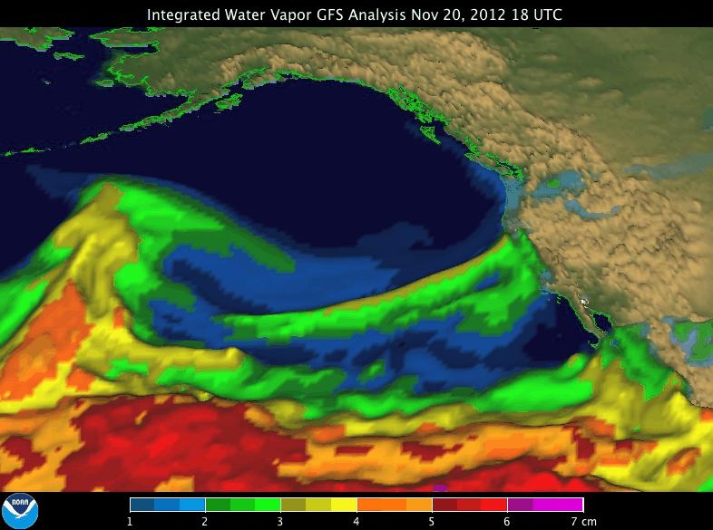 Atmospheric River Events 20 Nov-3 Dec 2012