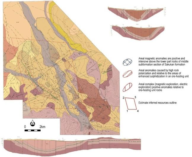 Appendix 1: Unkur geology Historical plan view and selected