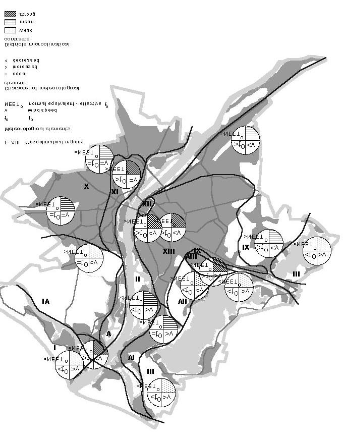 Figure 1. Mesoclimatical regions of Riga city References Rebele F., 1999, Urban ecology and spacial features of urban ecosystems. Glob. Ecol. Biogeography Lett., 4, 173-187 Scherer D., U. Fehrenbach, H.