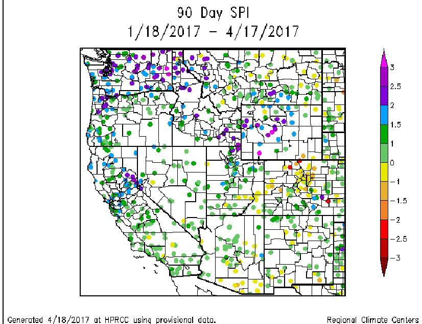 1 of 11 4/18/2017 3:42 PM Precipitation NIDIS Intermountain West Drought Early Warning System April 18, 2017 The images above use daily precipitation statistics from NWS COOP, CoCoRaHS, and CoAgMet