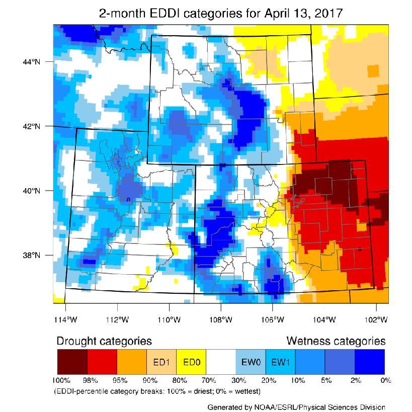 6 of 11 4/18/2017 3:42 PM The above images are available courtesy of NOAA s Evaporative Demand Drought Index (EDDI).