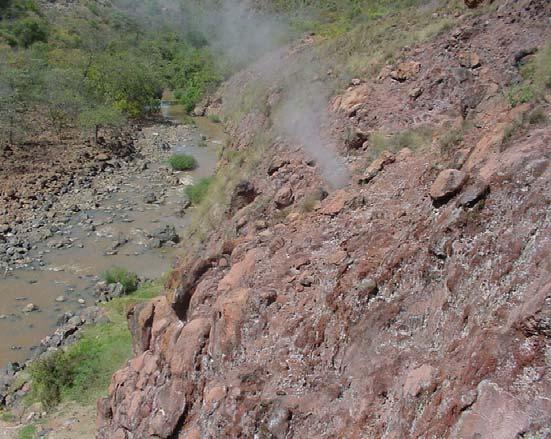 Arus & Lake Bogoria Plio-Pleistocene flood lava field Has hot springs,