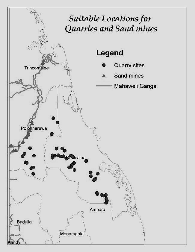 quarries and sand mines (Figure 6).