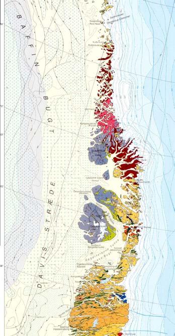 Cretaceous and Paleocene sandstones and shales are present below the volcanic