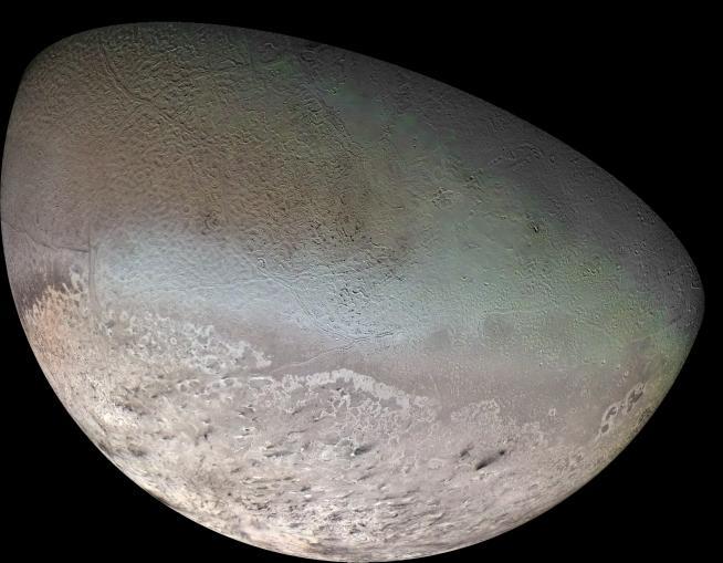 Triton, Neptune s Large Moon Triton is larger than Pluto and may provide clues to