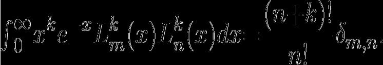 formula, They are orthogonal over [0, ) with respect to