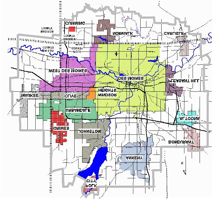 Jurisdiction Borders Figure 15 Des Moines Metropolitan Planning Organization Area 10 to 20 years in the future, respectively) deployment framework.
