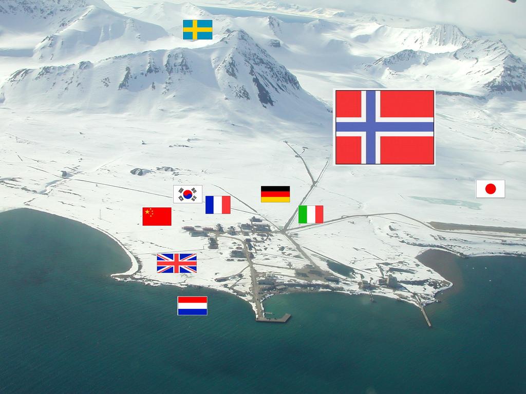 The nations in Ny-Ålesund Norway Germany France Great