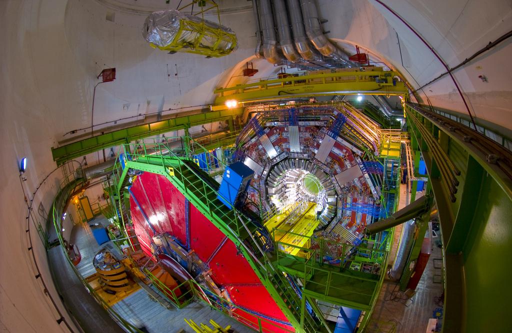 The CMS detector from above