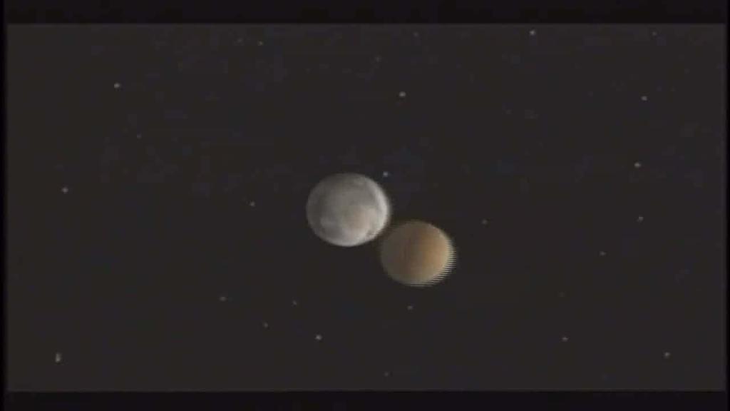 Pluto-Charon system Pluto : Ø=2380 km Charon :Ø~1210 km Artisteview 1 day Pluto & Charon =
