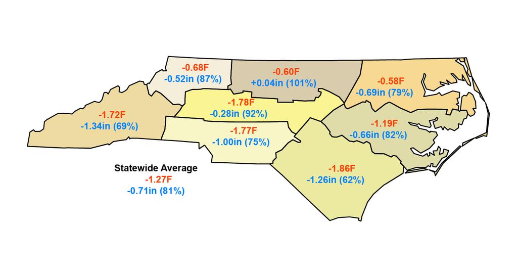 November 2011 in North Carolina was warm and wet, especially in western North Carolina. Two major storms produced over 10 inches in parts of western NC.