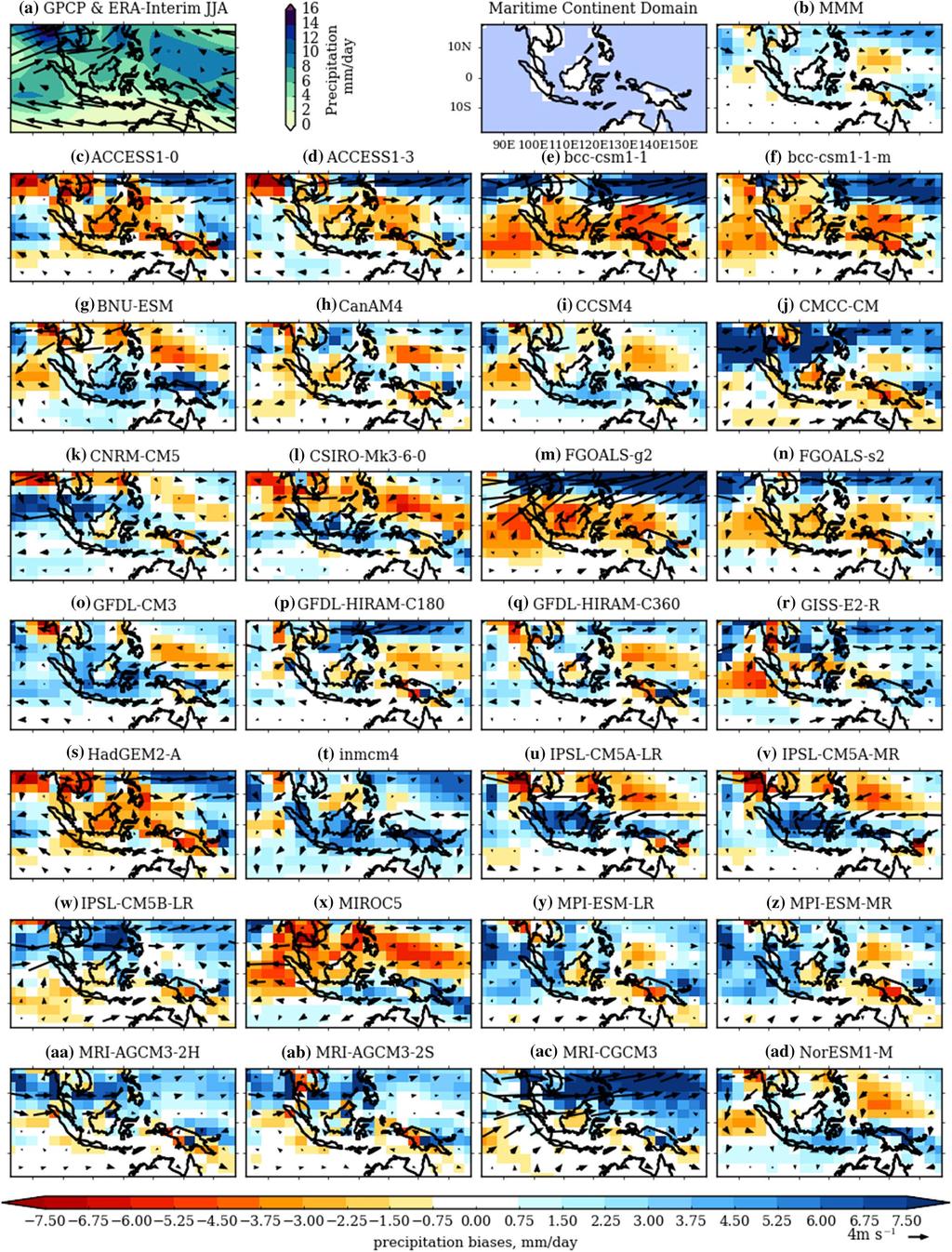 Maritime Continent seasonal climate biases in AMIP experiments of the CMIP5 multimodel ensemble Fig.