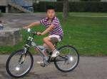Think about it: A student riding his bicycle on a straight flat road covers one block every 7 seconds.