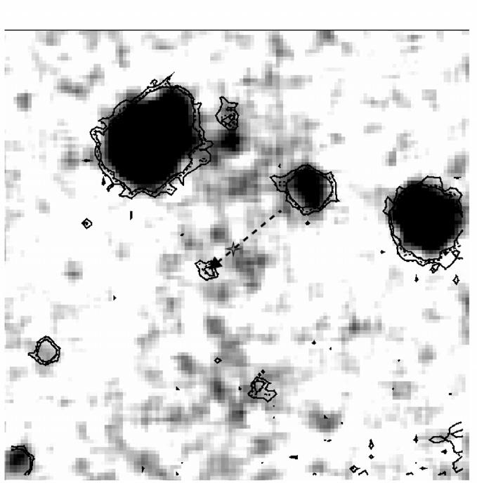 Y. A. Shibanov et al.: Subaru optical observations of PSR B0656+14 and Geminga 317 Fig. 3. Left: a fragment of the Geminga field image obtained with the ESO/NTTin the I band (Bignami et al. 1996).