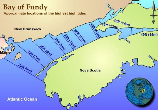 html Tides: Bay of Fundy Low Tide High