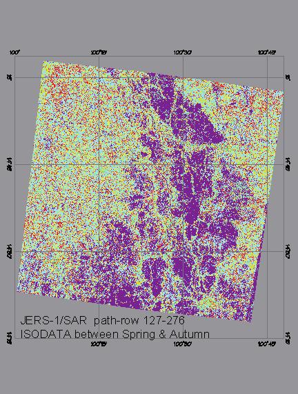 enlarged ISODATA (JERS-1/SAR path-row127-276) geomorpological map Category ISODATA Never