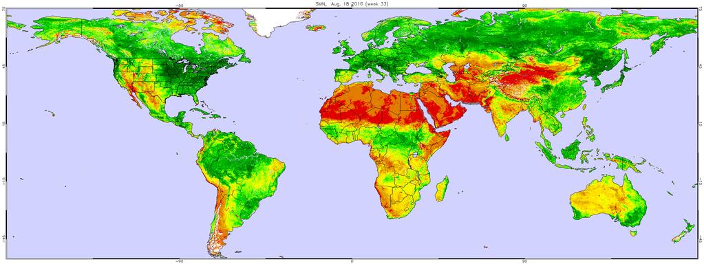 Global Vegetation Health Products derived from SNPP/VIIRS No noise (smoothed) Normalized Difference Vegetation Index (SMN) Global, 4 km, 7-day composite, validated.