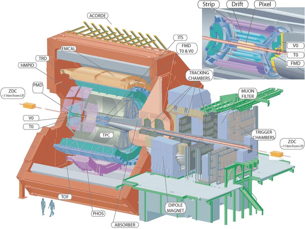 26th Winter Workshop on Nuclear Dynamics Figure 1. Sketch of the ALICE detector. The insert shows an expanded view of the inner tracking system (ITS).