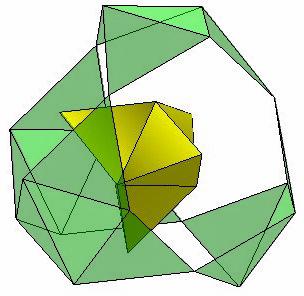 . The complementary D-net is the D-net of octahedra.