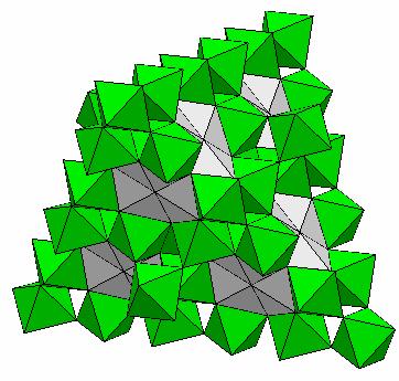 Four pyrochlore units attached to a γ-unit. The generalised pyrochlore structure can be described as a space filling of octahedra and γ-units.